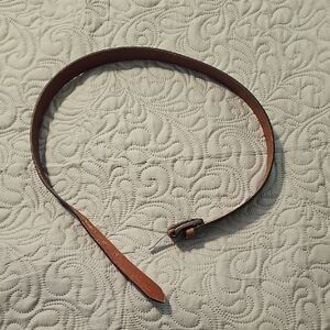Timberland Brown Leather Belt with Metal Buckle